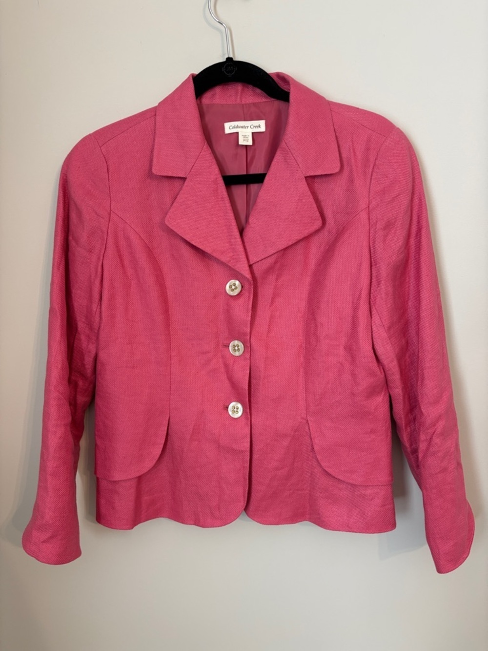 Coldwater Creek Coral Pink Button-Front Blazer
